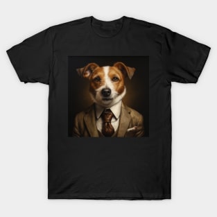 Russell Terrier Dog in Suit T-Shirt